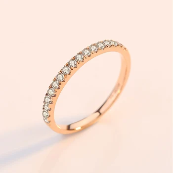 

Eternity ring 14k Rose Gold Moissanite ring Lab Diamond DF Color Engagement Matching Band Ring Deputy ring