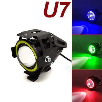 

U7 LED Light Motorcycle Angel Eyes Headlight Spotlights Auxiliary Bright Fog Light For Yamaha XT1200Z SUPER TENERE WR250F YZF R1
