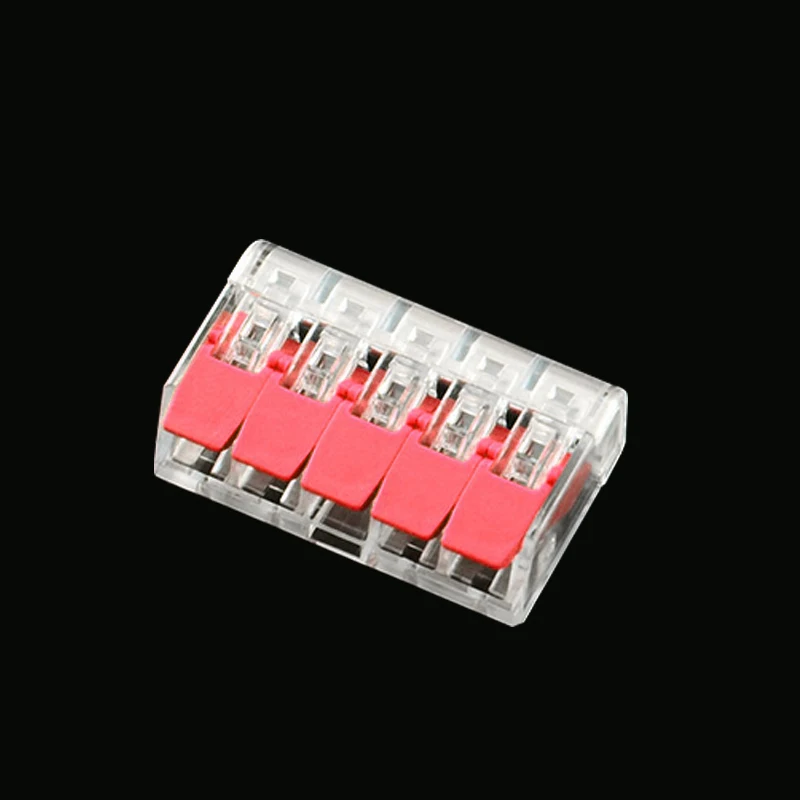 SJ-415-Red 30-100) шт/лот мини быстрый соединитель проводов Универсальный электрический кабель соединитель Push-in проводник клеммный блок 221-412 221-413 221 - Цвет: SJ-415-Red