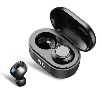 

Black charging Earphones A6 TWS Mini Wireless Bluetooth Stereo with Digital 5.0 Charge Wireless HiFi Earphones Earphones Bo H7I6