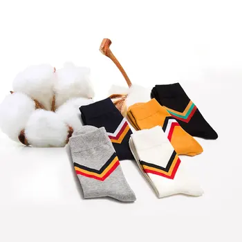 

Women Men Cotton Socks Male High Men Sock Pure Color Business Spring Summer Unisex Soft Socks Four Season