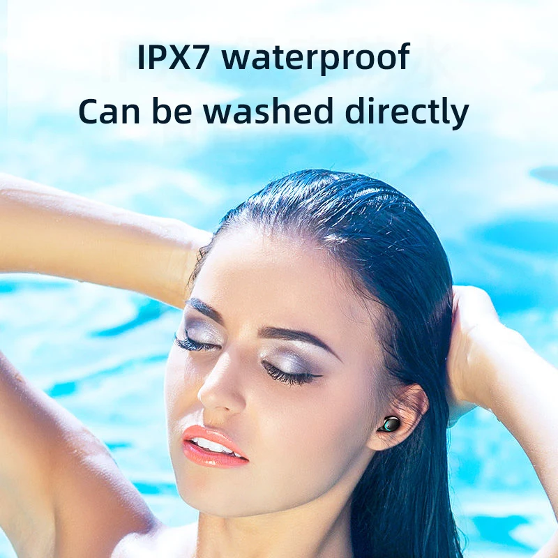 Wireless Earbud Bluetooth Earphone V5.1  LED Charging Box 22000Mah Power Bank Deep Bass Stereo Headphone Sports  Headsets W/Mic