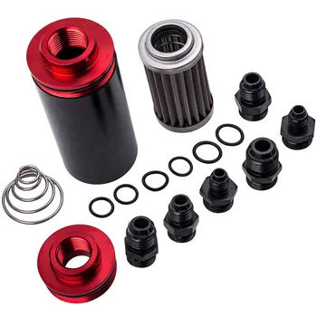 

Fuel Filter 100Micron High Flow Aluminium Alloy Racing AN6 AN8 AN10 Fitting Kit