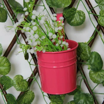 

Flower Pot Hanging Balcony Garden Plant Iron Planter Holder Bucket Removable Hook J2Y