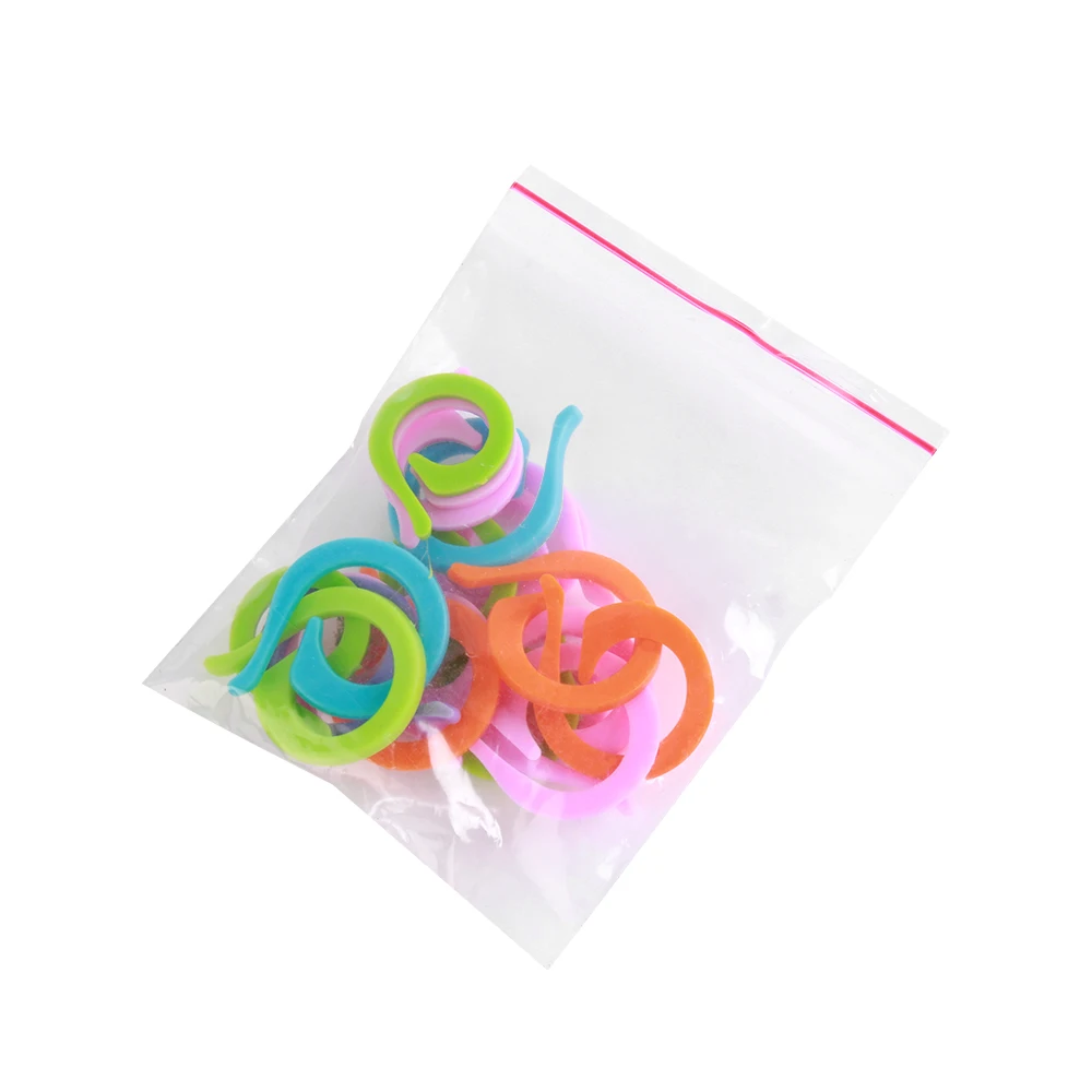 20/50/60/100pcs (S+L) Mark circle Plastic Knitting Crochet Locking Stitch Markers Crochet Latching Knitting Tools Mixed Color vintage Needle Arts & Craft