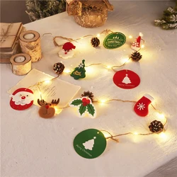 Christmas Light String Outdoor Waterproof Christmas Pine Cone Light LED Copper Wire Fairy Garland Garden Holiday Decoration Ligh