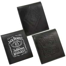 Мужской короткий кошелек в европейском и американском стиле, черный мужской короткий кошелек из искусственной кожи Jack Daniels