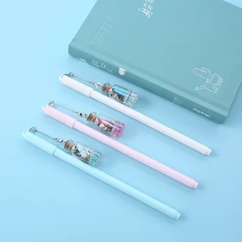 

36PCS Creative Drift Bottle Pendant Gel Pen Student Pendant Signature Pen Kawaii School Supplies Stationery