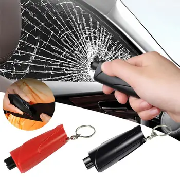 

2020 New Portable Seat Safety Hammer Window Breaker Life-Saving Escape Rescue Tool Auto Glass Car Seat Belt Cutter Key Chain