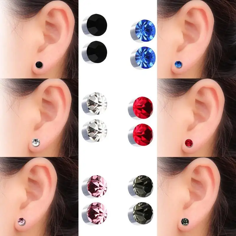 1 Pair Magnetic Slimming Earrings Lose Weight Body Relaxation Massage Slim Ear Studs Patch Health Jewelry