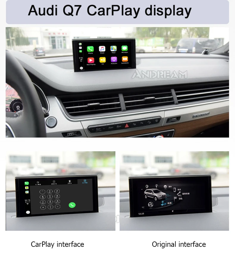 Discount Andream Wireless Carplay Interface box and Android Auto For For AUDI A8 Original Screen Update MMI system Mirror-link 6