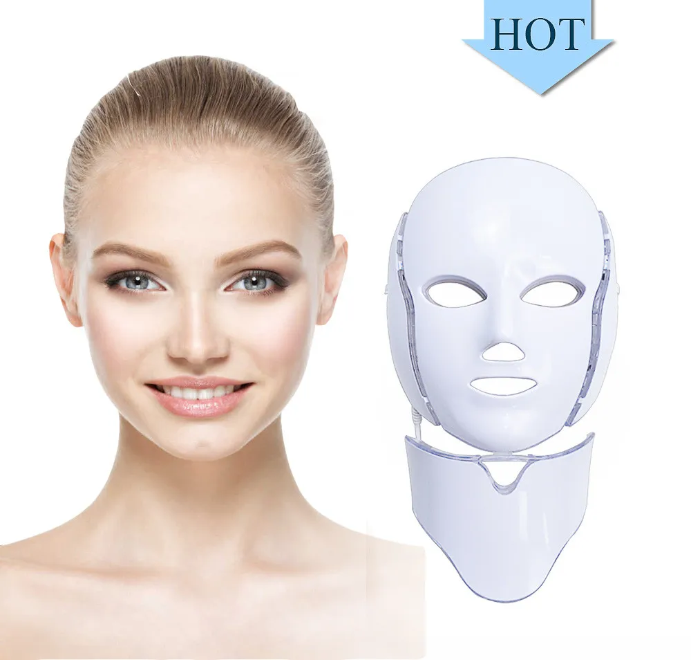 

LED Mask Beauty Skin Rejuvenation Photon Light 7 Colors mascara LED Mask Therapy Wrinkle Acne Tighten Skin Tool home use
