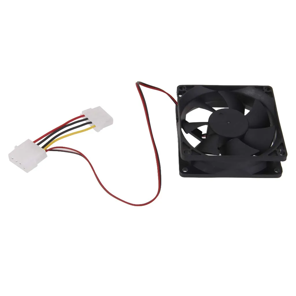 DC 12V 2Pin Brushless Cooling Case Fan Cooler 80x25mm For Computer PC IDE CPU
