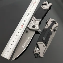 Browning – couteau pliant de plein air 440C G10, manche d'auto défense, Camping, couteaux militaires multifonctionnels, outil de poche portable edc 