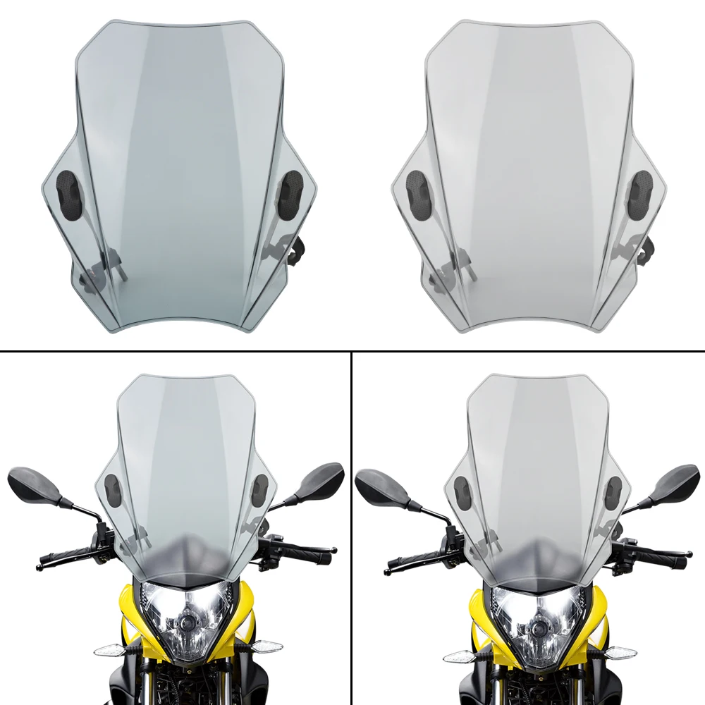 

For MT07 MT09 Motorcycle Windscreen Universal For HONDA CBR600RR CB1000R GXSR 600 750 Windshield Covers Adjustable Windscreen