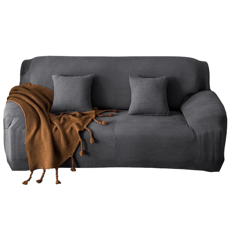 

New Knitted Knit Elastic Sofa Cover Slipcovers All-inclusive Couch Case for Different Shape Sofa High Quanlity Solid Color
