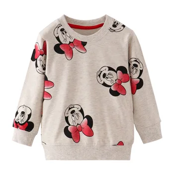 

Long Sleeve Girls Tops Bow Minnie Mouse Shirt Cute Toddler Girl Clothes Autumn Sweatshirt Baby Kids Costume Fall Children Outfit