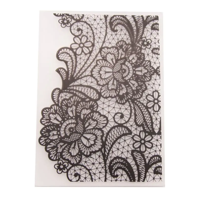 

Retro stamps Plastic Embossing Folder Template DIY Scrapbook Photo Album Card Making Decoration Crafts Flower Net