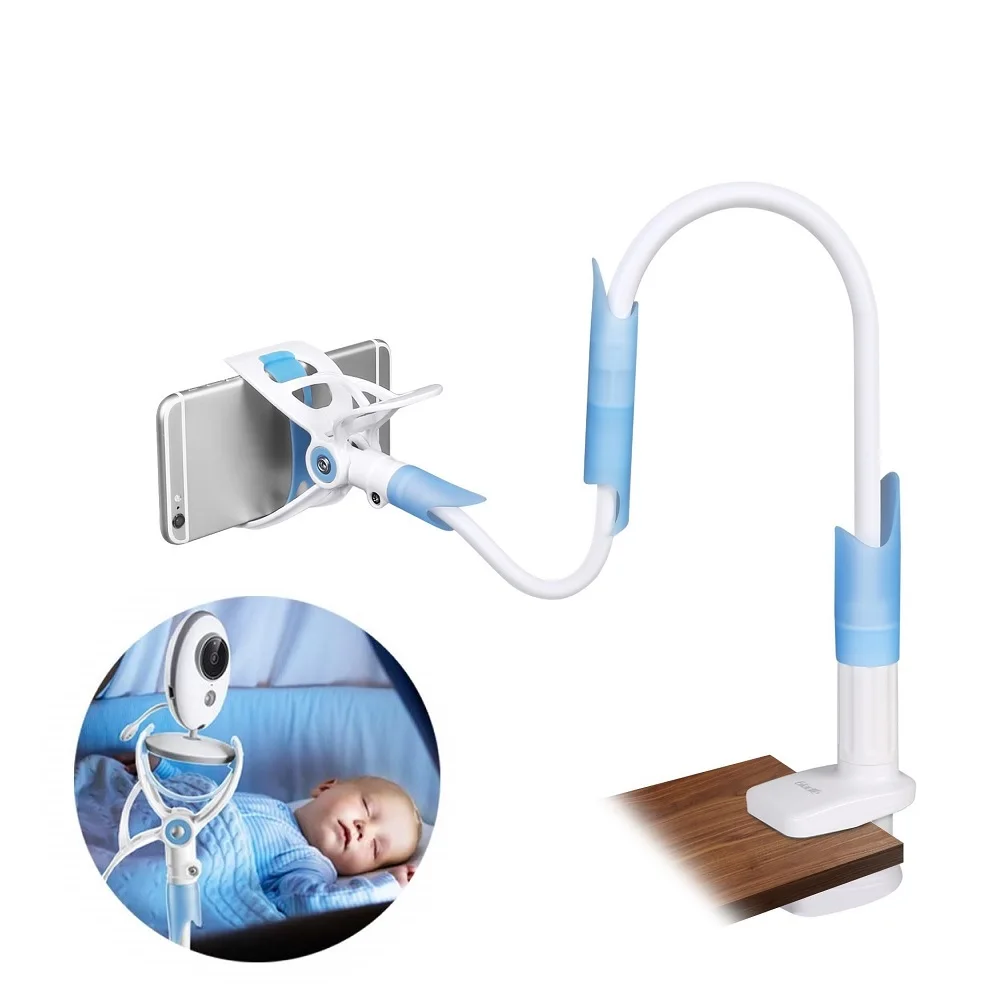

Adjustable Flexible Long Arm Phone Holder Stand Baby Monitor Wall Mount Camera Clip Support Shelf Bed Gooseneck Lazy Bracket