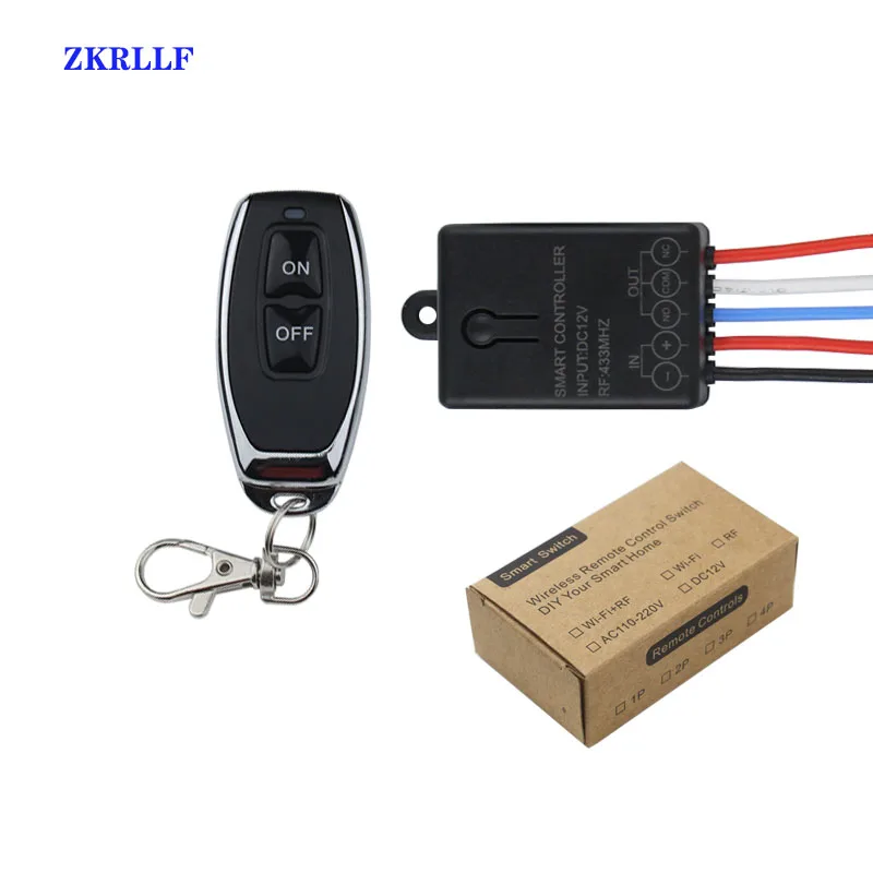 433 Mhz Remote Controls 433Mhz Universal Wireless Remote Control Switch DC 12V 1CH relay Receiver Module RF Transmitter-5