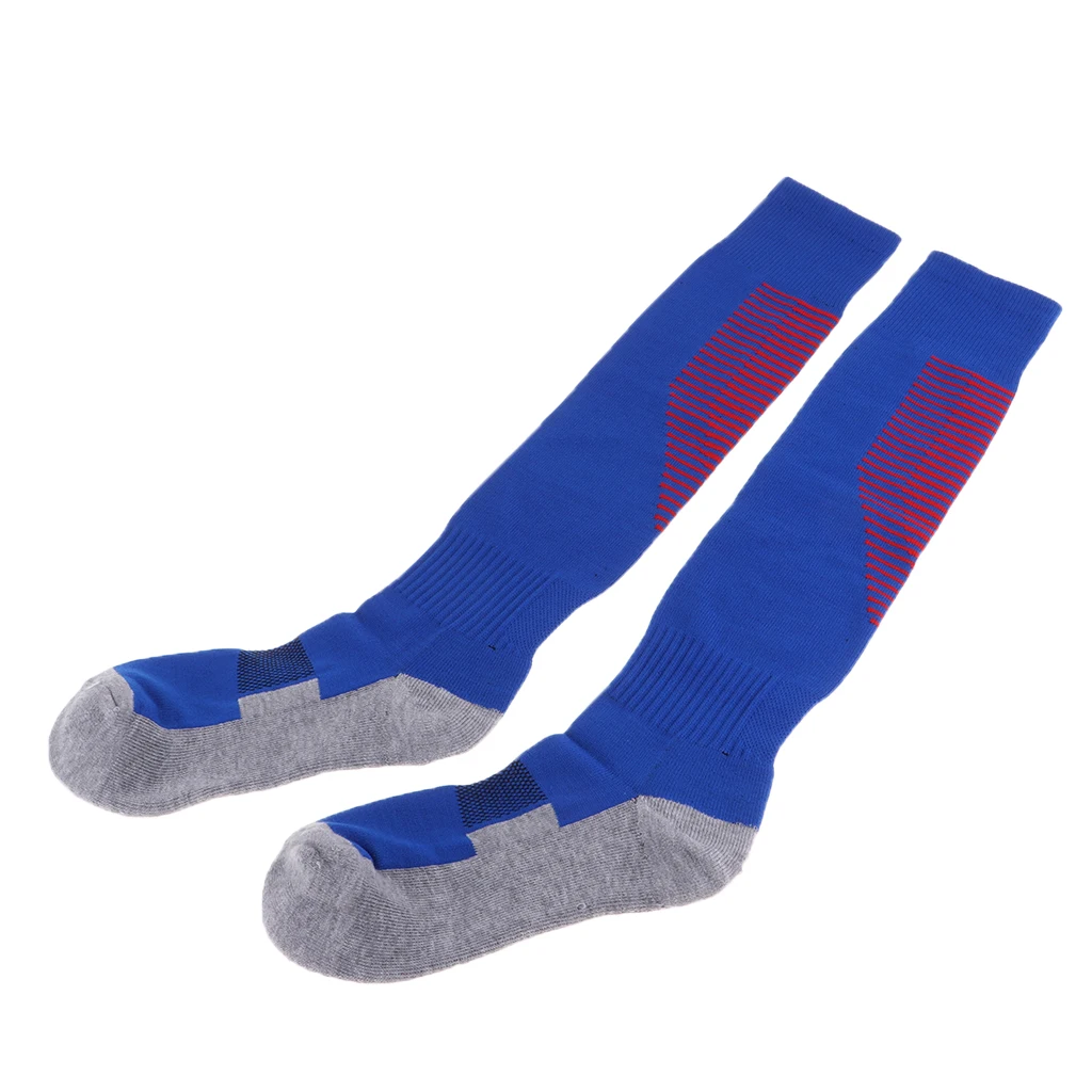 Football Socks Knee High Stripe Athletic Socks Sport Game Compression Stockings Breathable for Men Adults 