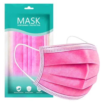 

10/20/30/50/100/200pcs Breathable Face Mask Mascarilla Mascarar Disposable Dust Mask Pm2.5 3ply Ear Loop Pink Masque Fast Ship
