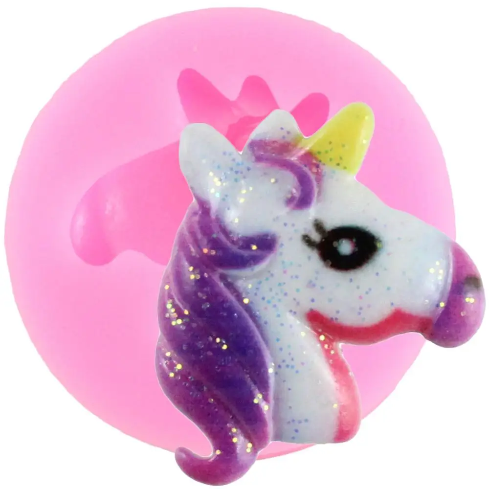 

Baby Birthday Unicorn Silicone Molds Fondant Chocolate Mould DIY Cake Decorating Tools Moulds Fimo Clay Candy Moulds