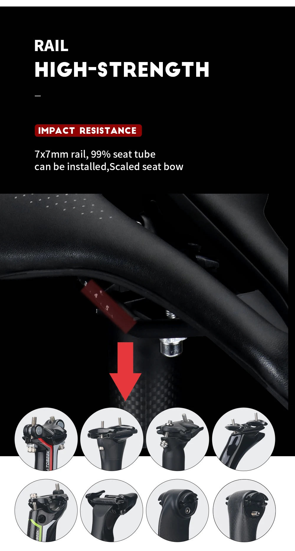 TAMOSH Selle De Vélo En Nid D'abeille Noire Avec Coussin