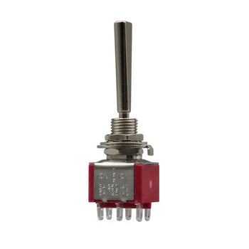 

2Pcs SH T8012A-U2 (ON)-OFF-(ON) 6Pin 3Position Long Flatted Handle Momentary Toggle Switch DPDT