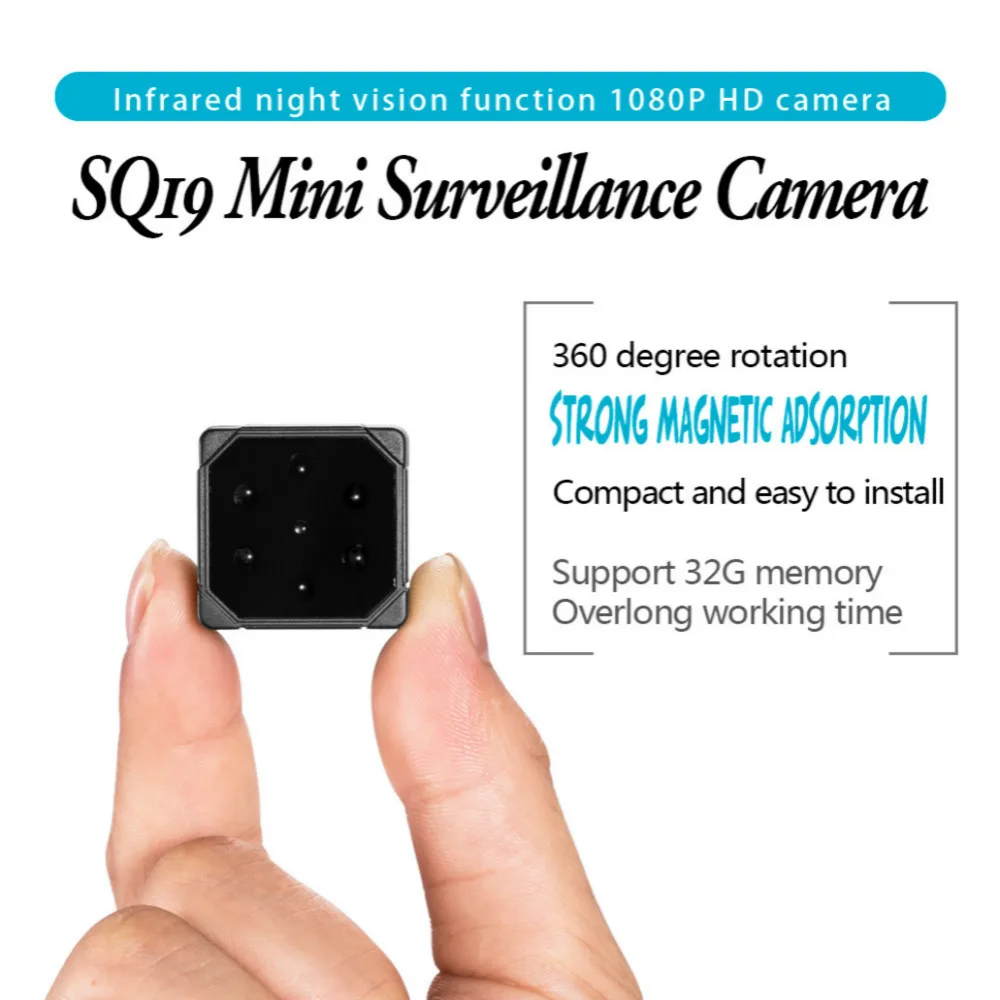 

SQ19 1080P Mini Camera Sports DV Infrared Night Vision cam Monitor Concealed small Camcorder DV Video Recorder Support TF Card