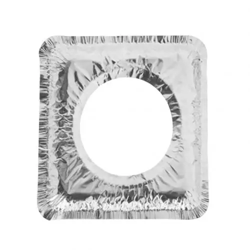 10 шт. алюминиевая фольга бумажная газовая плита протекторы крышка коврик жиронепроницаемый алюминиевая фольга бумага кухонные чистящие аксессуары - Цвет: Square
