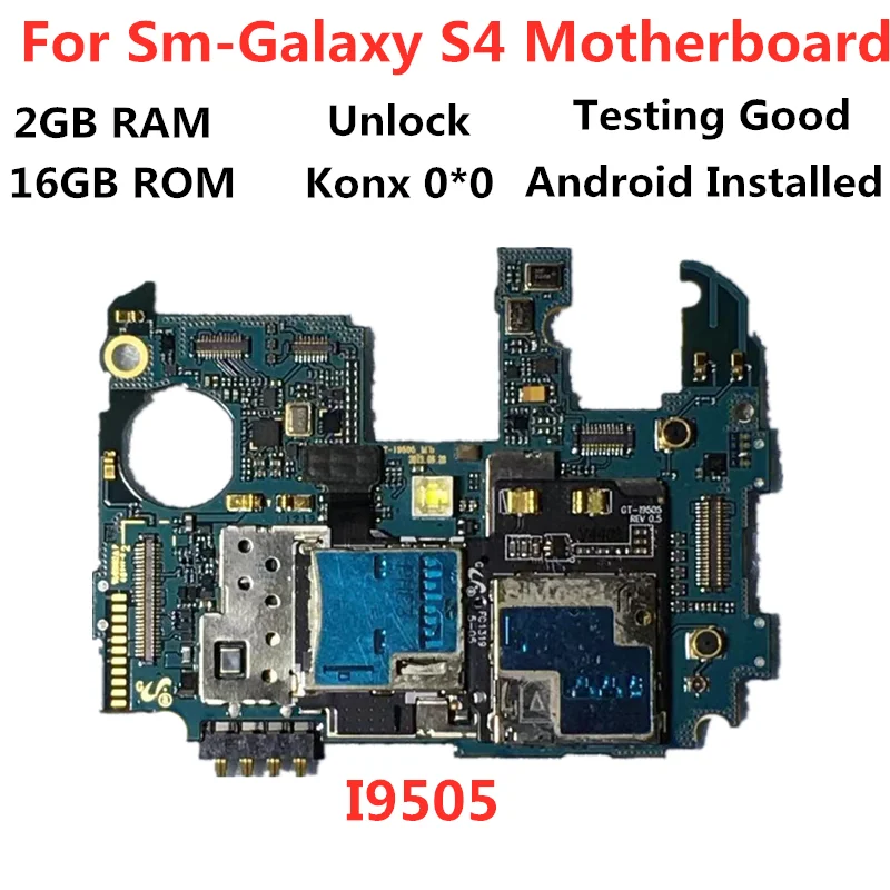 Оригинальная разблокированная материнская плата для Samsung Galaxy S4 I9505 16 ГБ с