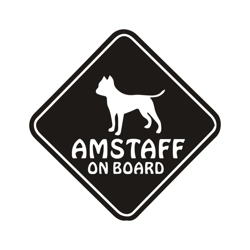 Black 15X15 см AMSTAFF на доске PET DOG наклейки на тело автомобиля и наклейка для автомобиля украшения двери виниловые наклейки на окна наклейки - Color Name: Black
