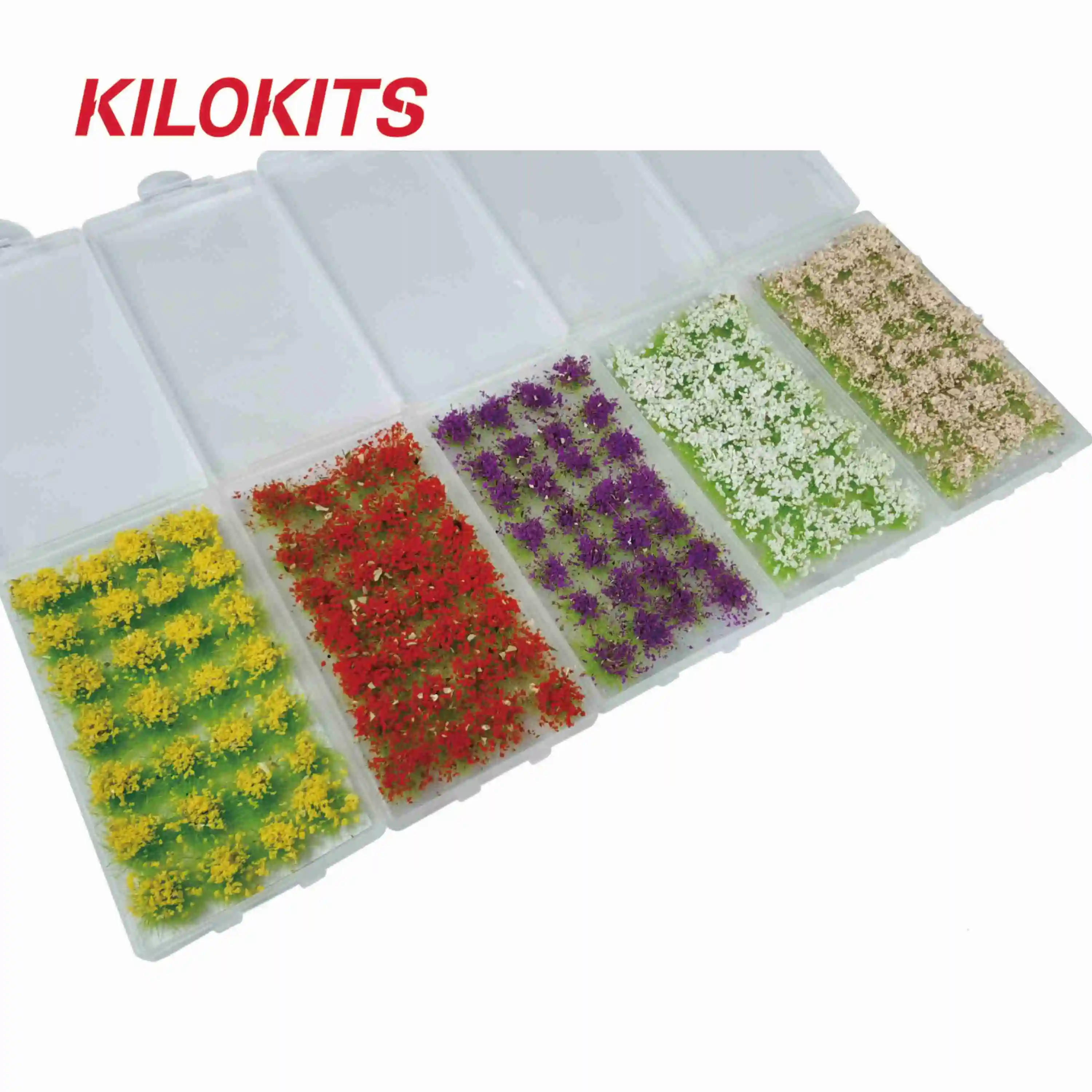 

8MM Flowering Tufts For Military Model Dioramas Railway Layout Miniature Accessories 1/35 1/72 1/87 1/48 1/160 HO N O OO Scale