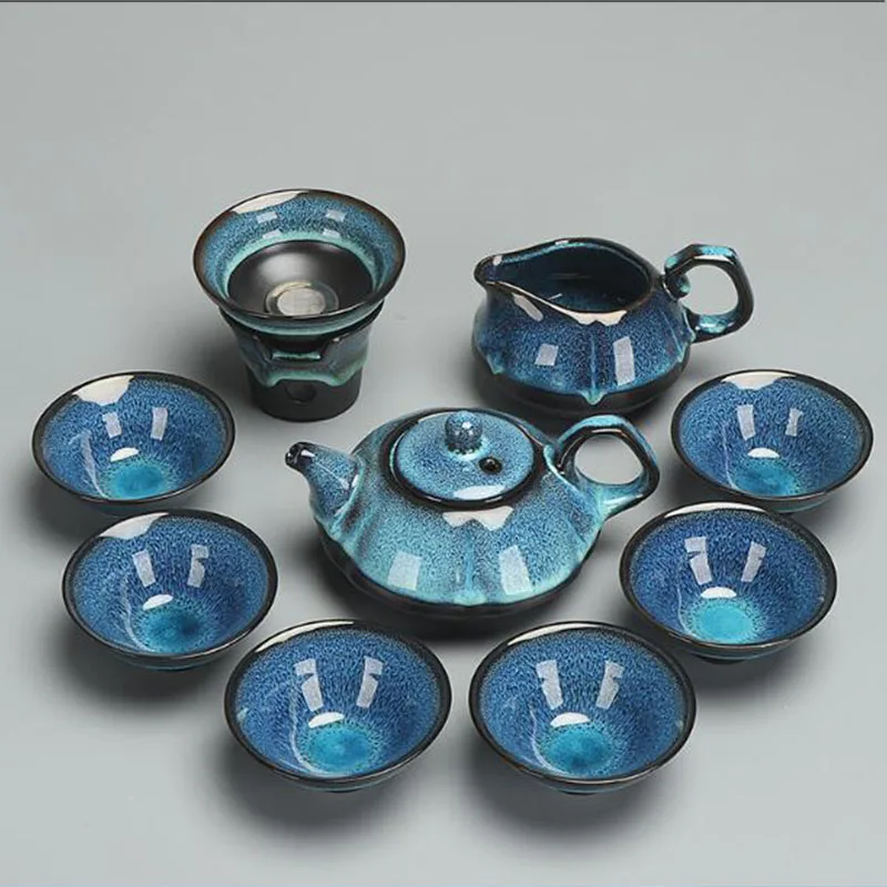 

Jianye Zisha Kiln Tea Set Kiln Kung Fu Gift Ceramic Teapot Tea Cup Factory Direct Logo Customized One-piece Storage 2019 Hot