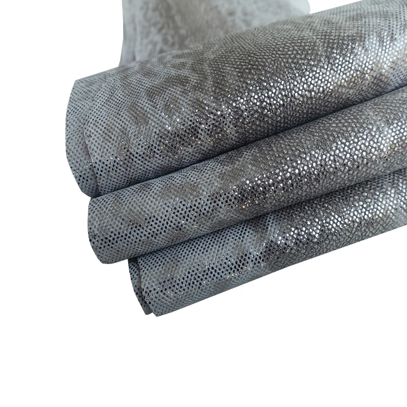 Большой размер серебристая зернистая натуральная Песочная змеиная кожа цельное