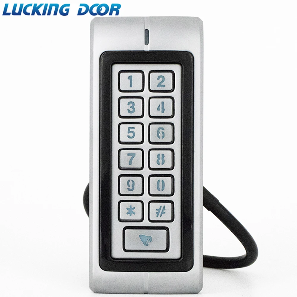 

ZKRT370 Metal Rfid Waterproof Access Control Keypad 1000 Users ID/IC Card Reader Door Access Control System Wiegand