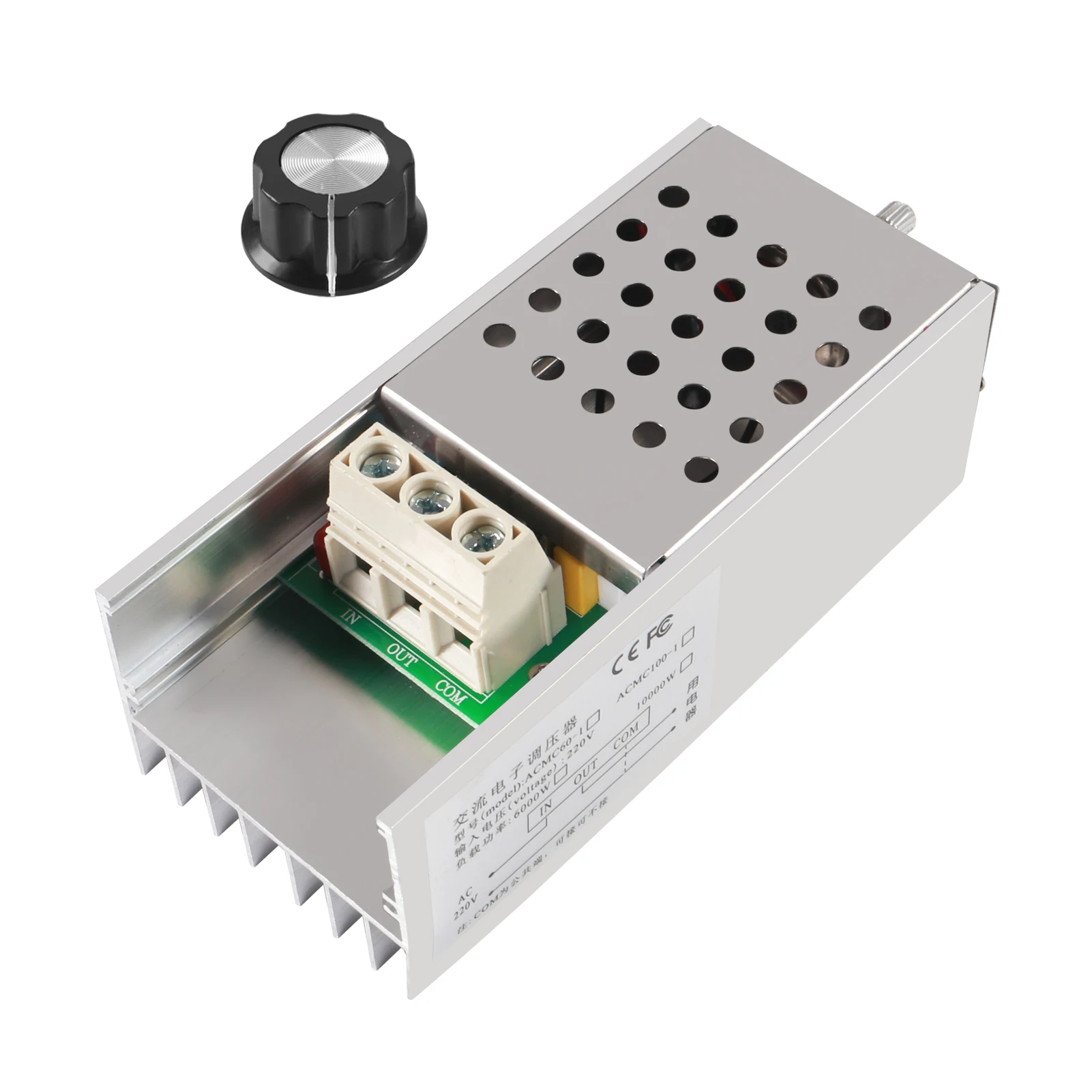 AC110-220V 10000W SCR Voltage Regulator Electric Motor Speed Controller Dimmer 