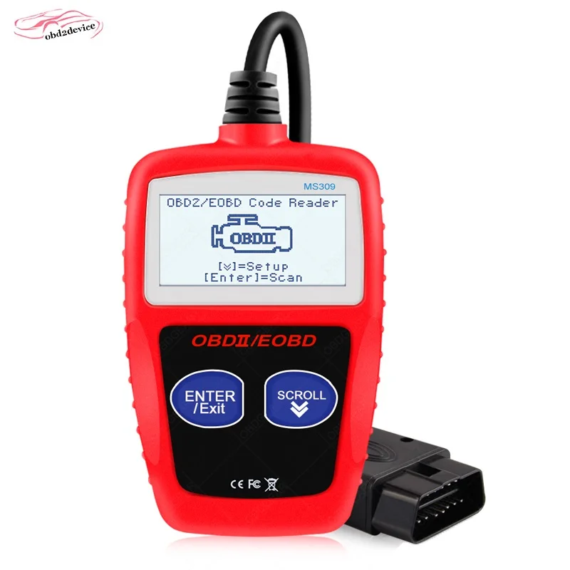 Автомобильный считыватель кодов MaxiScan ms 309 диагностический инструмент OBDII EOBD MS309
