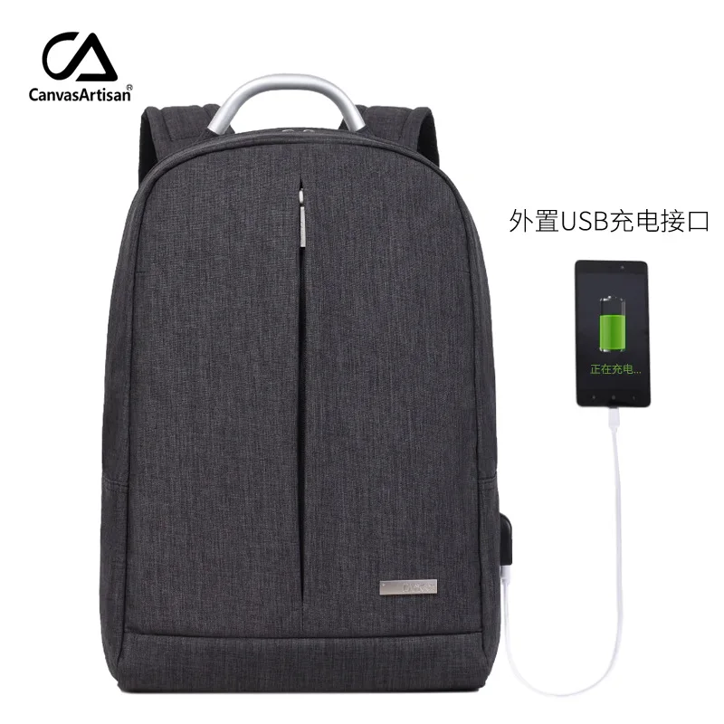 

Canvas Sent New Style Computer Bag 2019 Korean-style Business Backpack Backpack Large Capacity Canvas Men's Bag