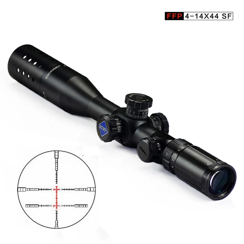 

DISCOVERY FFP 4-14X44SF Hunting Shooting Tactical Optics Scopes First Focal Plane 1/4 MOA Shockproof For .177 .22 Caliber Airgun