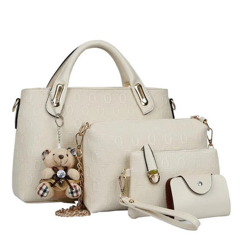 متعددة الوظائف 4 قطعة/المجموعة المرأة حقيبة بو الج...