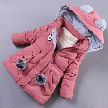 

New Girls Padded Outerwear Winter Clothes Fashion Big Children Padded Outerwear Children's Long Thick Down Padded Jacket Trend