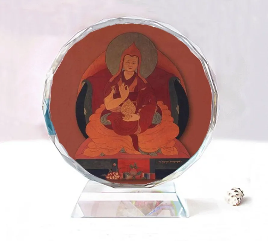 

Tsangyang Gyatso Double sided crystal Buddha ornaments,Exquisite creative birthday gift commemorative crafts