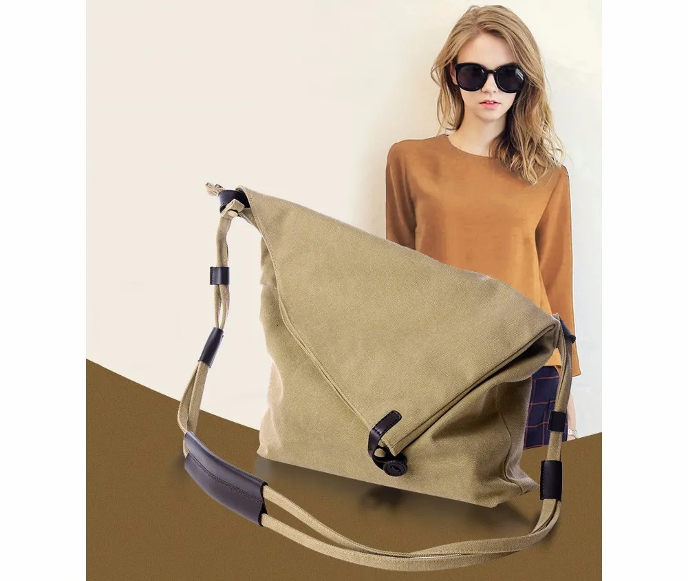 Vintage Canvas Shoulder Bag European And American Style Casual Unisex Handbag Men Women Retro Large Capacity Messenger Bags TTOU (1)
