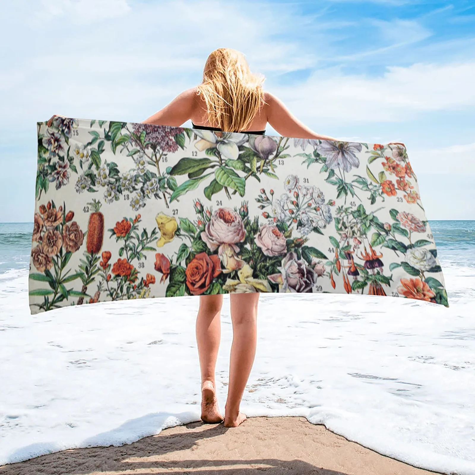 

Винтажный постер Adolphe Millot, банное полотенце, плавательное полотенце, аксессуары для ванной комнаты, пляжное полотенце из микрофибры, коврик для йоги