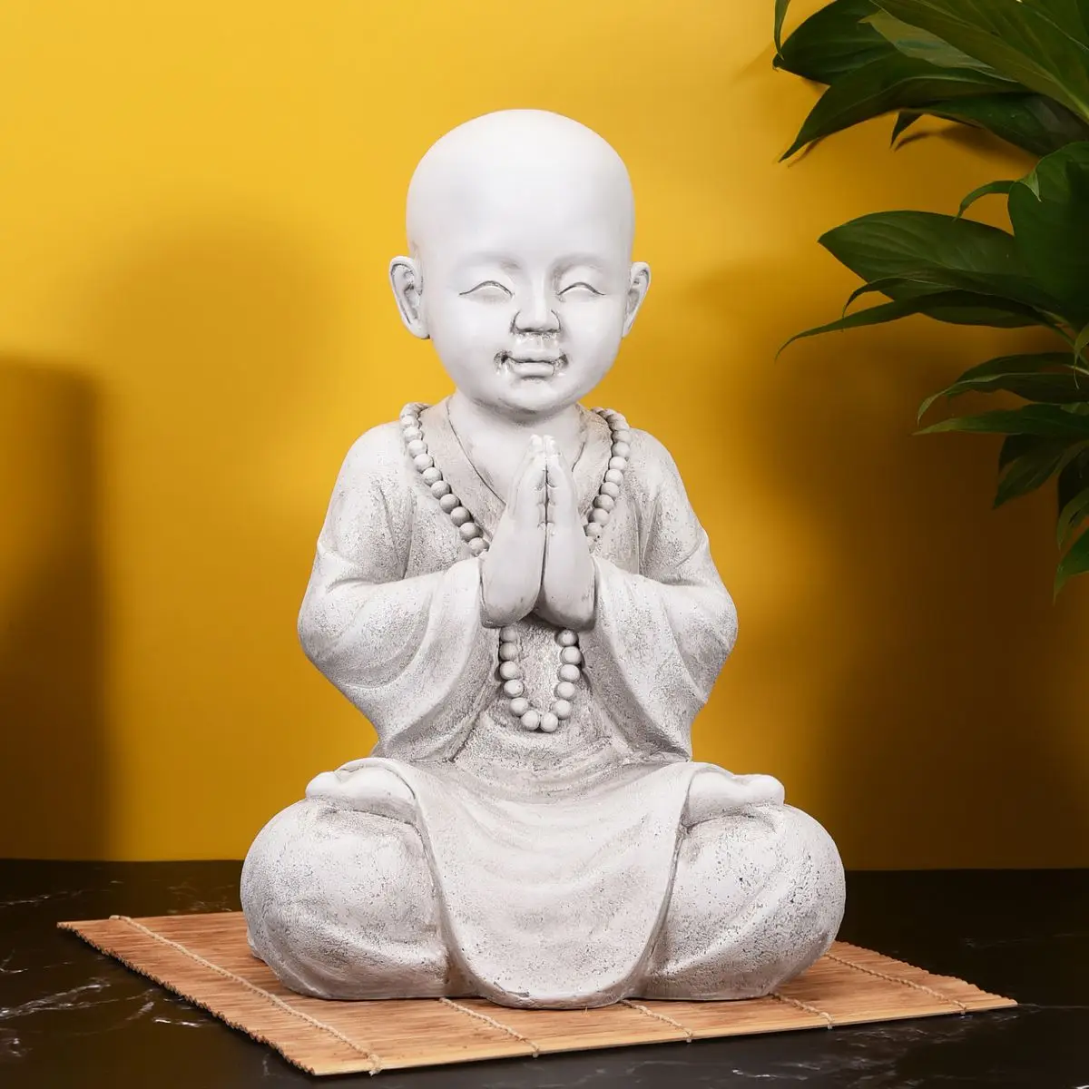 Goodec Statue De Bouddha Pour Bebe Decoration De Jardin En Plein Air Sculpture De Moine Zen En Position Assise Sur La Pelouse Aliexpress