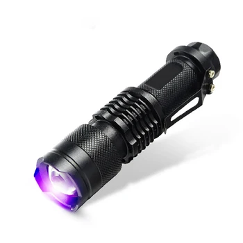 

Mini UV Black Light Pet Urine Stains Detector Scorpion Hunting Fishing LED UV Flashlight Ultraviolet Torch With Zoom Function @