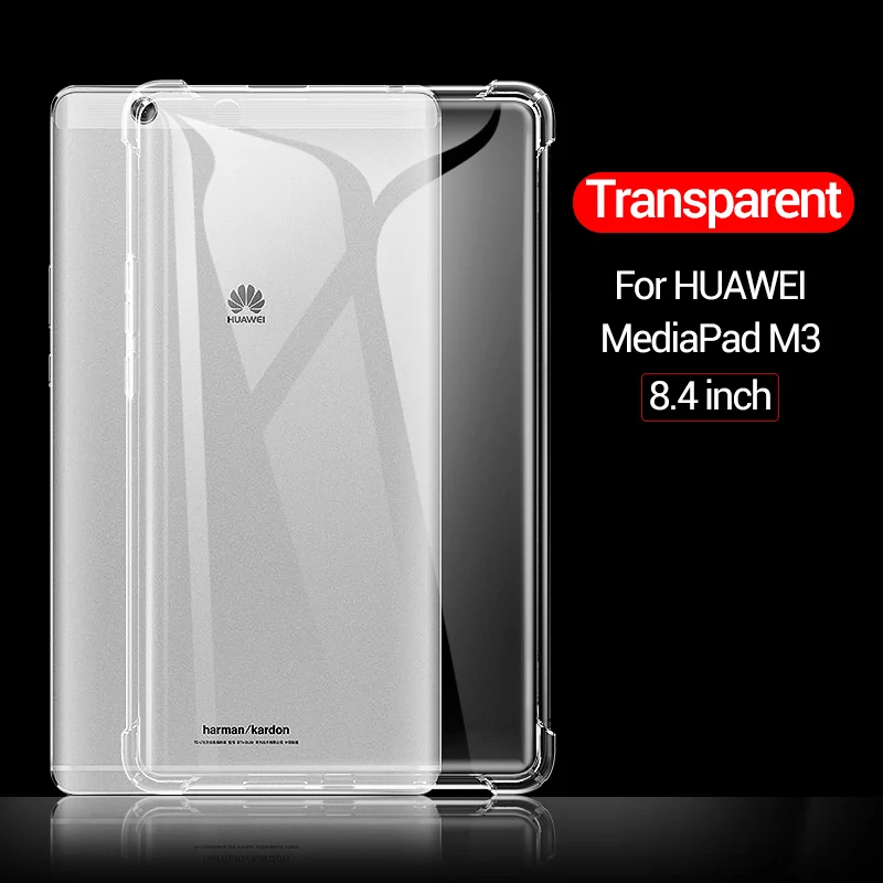 Чехол PZOZ для HuaWei M6, Силиконовый противоударный прозрачный чехол из ТПУ для HuaWei M3 M5 8,4 10,8 M3 M5 lite 8,0 10,1, чехол для планшета - Цвет: FOR M3 8.4