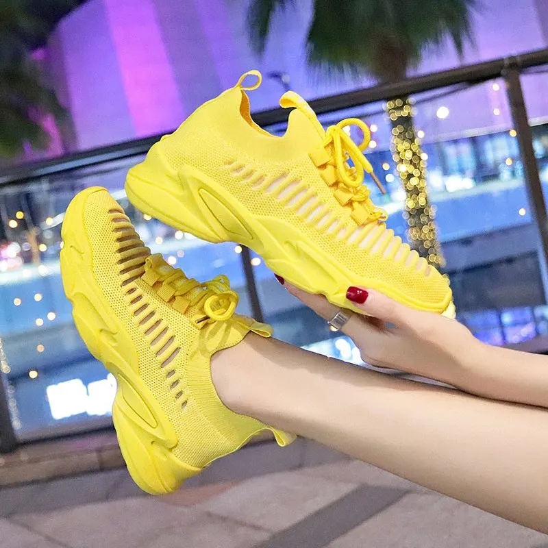 

Boots yellow Casual Shoes Womwn Zapatos casuales de mujer Shoes Women Breathable Comfortable white Sneakers